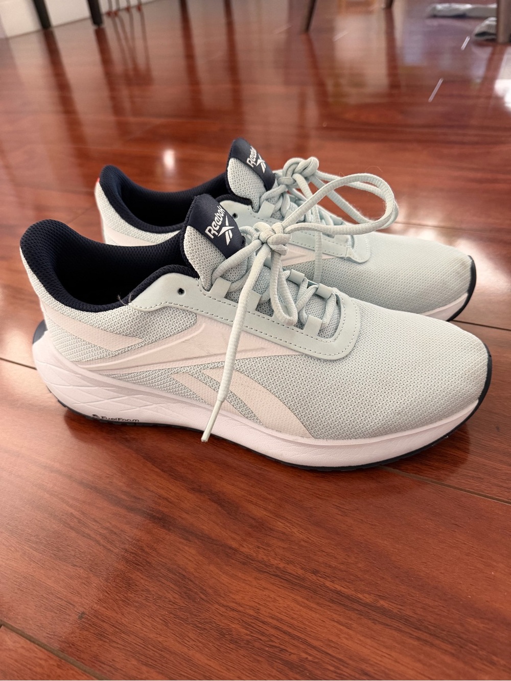 Reebok Women's Light Blue and Navy Low-Top Running Shoes